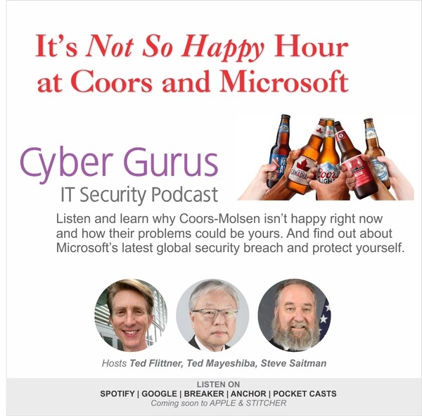 Cyber Gurus podcast Not So Happy Hour at Coors and Microsoft